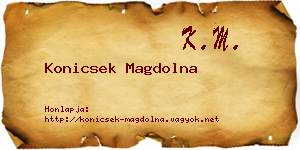 Konicsek Magdolna névjegykártya