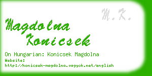 magdolna konicsek business card